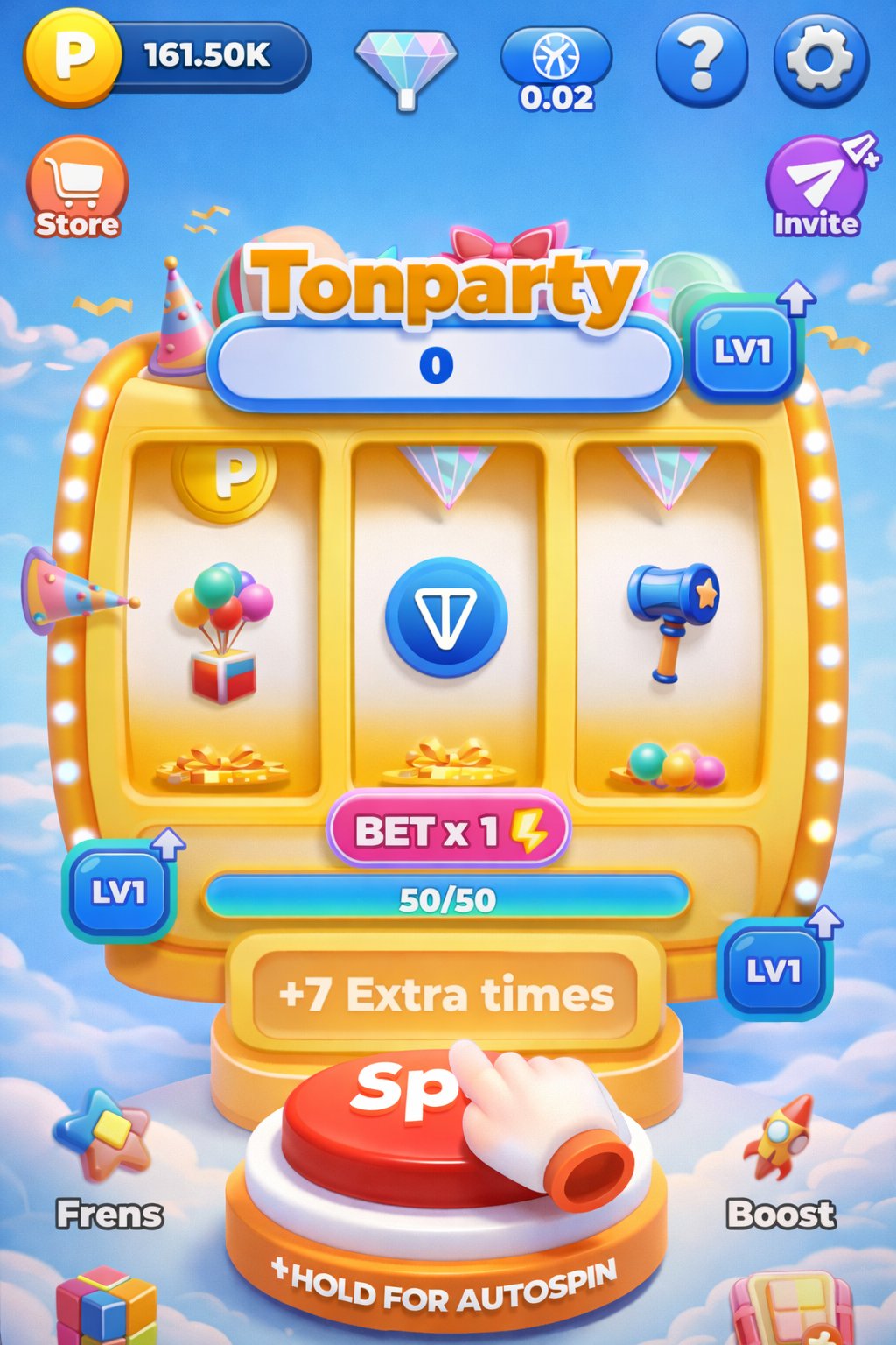 TonParty · 老虎机主界面